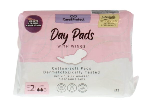 Interlude Care Protect Sanitary Day Pads Ultra Long 12's from Harrisons Direct