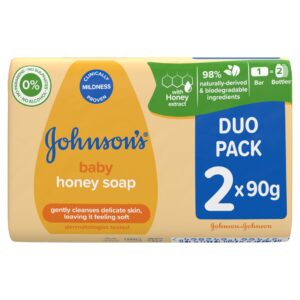 Johnsons Baby Honey Soap 2 x 90g soap bars from Harrisons Direct