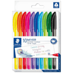 Staedtler 10 Rainbow Ball Pens Hang Pack from Harrisons Direct