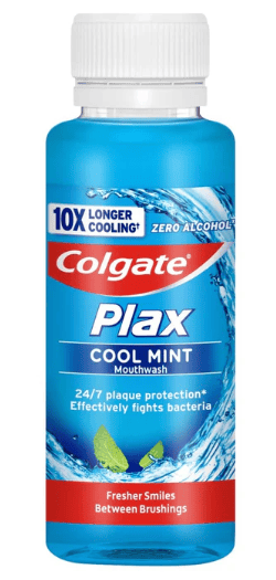 Colgate Plax Cool Mint Travel Mouthwash 100ml from Harrisons Direct