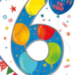 Wholesale Birthday Card Age 6 Boy - Word Play By Simon Elvin from Harrisons Direct