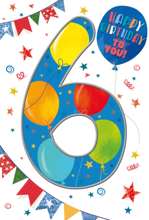 Wholesale Birthday Card Age 6 Boy - Word Play By Simon Elvin from Harrisons Direct
