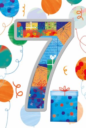 Wholesale Birthday Card Age 7 Boy - Word Play By Simon Elvin from Harrisons Direct