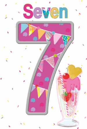 Wholesale Birthday Card Age 7 Girl - Word Play By Simon Elvin from Harrisons Direct