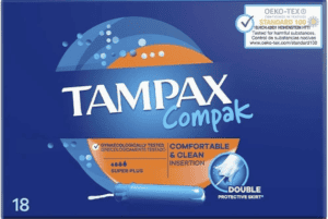 Tampax Compak Super Plus 18's from Harrisons Direct