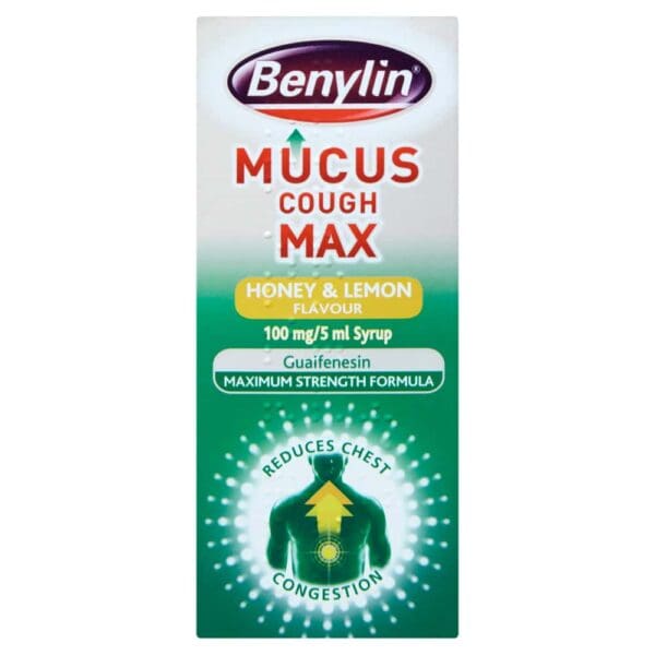 Benylin Mucus Cough Max Honey Lemon 150ml from Harrisons Direct