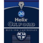 Oxford 20 Blue Ink Cartridges Hang Pack Washable from Harrisons Direct