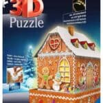 Ravensburger 3D 216 Piece Gingerbread House Puzzle in box from Harrisons Direct