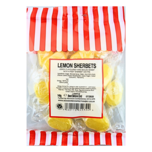 Monmore Lemon Sherbets Bag 140g from Harrisons Direct