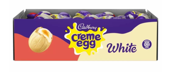 Cadbury White Crème Egg 40g CDU from Harrisons Direct