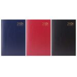 Wholesale 2026 Diary A5 Week To View Hardback Value Blue, Red & Black from Harrisons Direct
