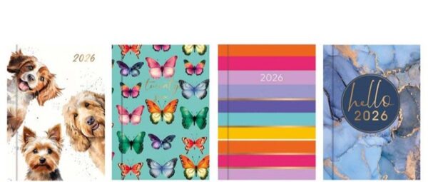 2026 Diary Pocket Week To View 8 Assorted Designs