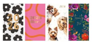 Wholesale 2026 Diary Slim Week To View 8 Assorted Designs from Harrisons Direct