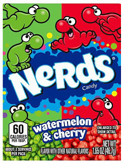 A box of Nerds Watermelon and Cherry from Harrisons Direct