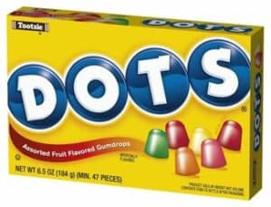 A box of Original Dots from Harrisons Direct