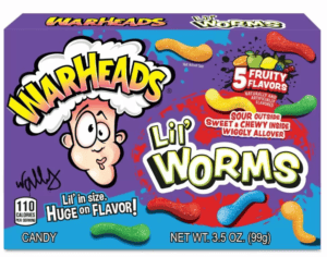 A box of Warheads Lil Worms from Harrisons Direct