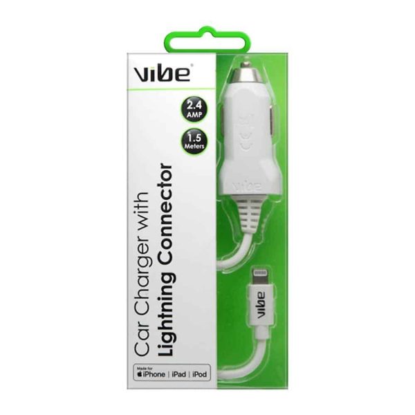 Vibe In Car Charger Lightning Connector 2.4Amp MFI