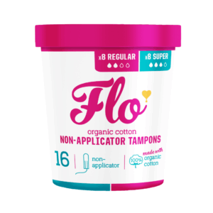 FLO Non-Applicator Organic Cotton Tampons, Combo Pack 16's from Harrisons Direct