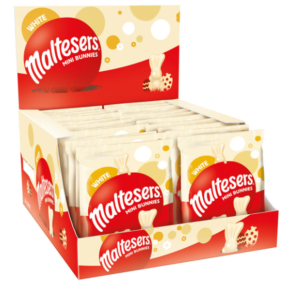 Maltesers Easter White Chocolate Mini Bunnies Bags 58g from Harrisons Direct