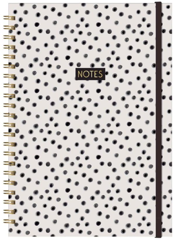 Origins A4 Twin Wire Notebook 80 Sheets 80gsm Elastic Closure & Gold Foil