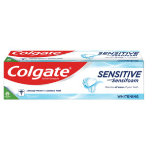 Wholesale Colgate Toothpaste Sensitive Foam Whitening 75ml from Harrisons Direct
