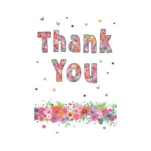 Thank You Card - Flowers from Harrisons Direct