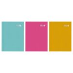 Wholesale 2026 Diary A5 Week To View Bright Casebound Green, Pink & Yellow from Harrisons Direct