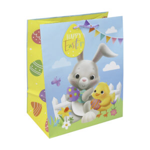 Easter Gift Bag Large Wide Gusset Easter Bunny from Harrisons Direct