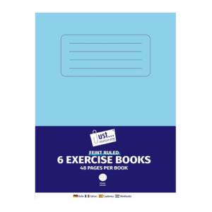 Just Stationery 6 x 48 Pages Exercise Books Feint Ruled from Harrisons Direct