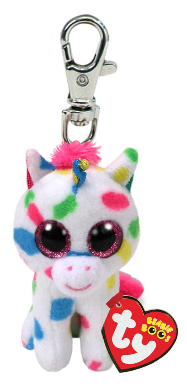 Ty Beanie Boo Clip Harmoni Unicorn Approximately 3.5" from Harrisons Direct