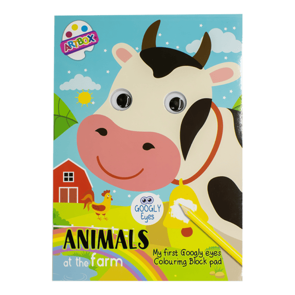 Wobbly Eyes Colouring Books 2 Designs from Harrisons Direct