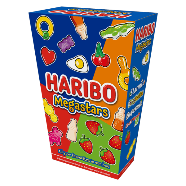 Haribo Megastars Giant Gift Box containing 800g from Harrisons Direct