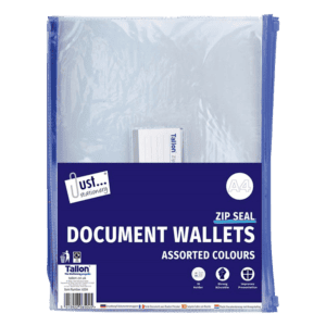 Just Stationery A4 Zip Top Document Wallets 2's from Harrisons Direct