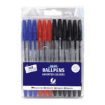 Just Stationery Ballpoint Pens Assorted 12s from Harrisons Direct