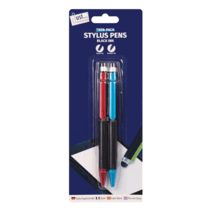 Just Stationery Ballpoint Pens Black Ink Stylus Top 2 Pack from Harrisons Direct