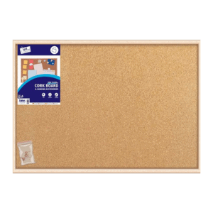 Just Stationery Cork Board 300mm x 450mm from Harrisons Direct