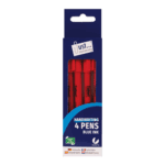 Just Stationery Hand Writing Pens Blue 4 Pack from Harrisons Direct