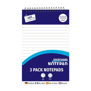 Just Stationery Shorthand Notepad 50gsm 50 Sheets 3 Pack from Harrisons Direct