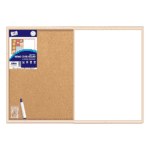 Just Stationery Split Cork/Dry Wipe Board 450mm x 300mm from Harrisons Direct