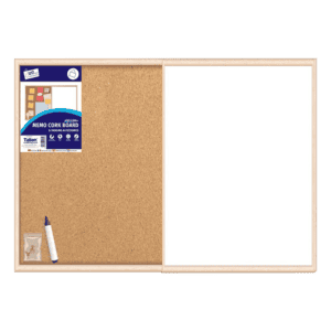 Just Stationery Split Cork/Dry Wipe Board 450mm x 300mm from Harrisons Direct