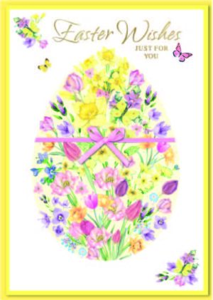 Easter Card Open - Easter Egg Flowers from Harrisons Direct