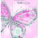 Mother's Day Card Mum - Pink Butterflies from Harrisons Direct