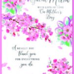 Mother's Day Card Mum - Pink Flowers from Harrisons Direct