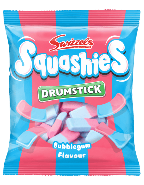 Swizzels Drumstick Squashies Bubblegum Flavour 120g bags from Harrisons Direct