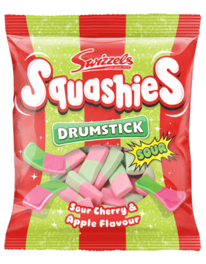 Swizzels Drumstick Squashies Sour Cherry & Apple Flavour 120g bag from Harrisons Direct