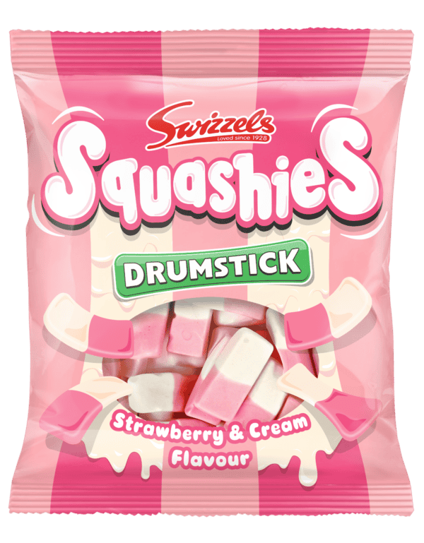 Swizzels Drumstick Squashies Strawberry & Cream Flavour 120g bags from Harrisons Direct