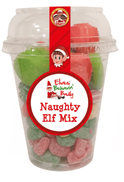 Elves Behavin Badly Naughty Elf Mix Candy Cup 210g from Harrisons Direct