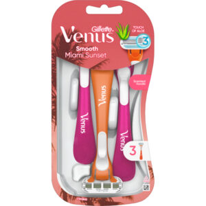 Gillette Venus Smooth Disposable Razors Miami Sunset 3's from Harrisons Direct