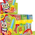 Johny Bee Mr Squeezy Pop Paint Lollipop & Gel Candy 32g in CDU from Harrisons Direct