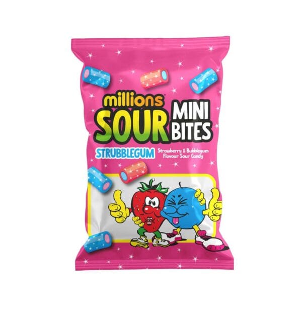 Millions Strubblegum Mini Bites 140g bags from Harrisons Direct